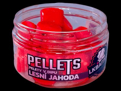 LK Baits Pelety v dipu Lesní Jahoda 17mm, 60g