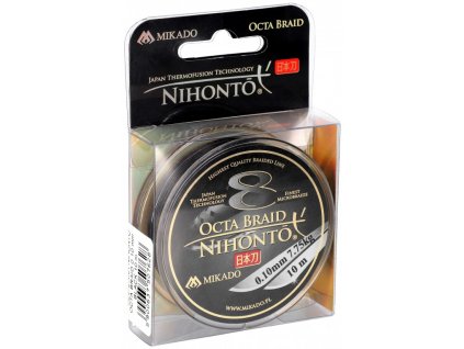 Pletená šňůra - Nihonto octa braid 026 Černá 10M Nosnost : 22.60kg