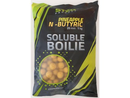 SOLUBLE BOILIE 20MM 1KG příchuť: Pineapple Butyric