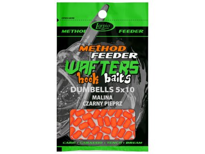 Lorpio - Hook Baits Wafters Dumblles 5x10mm Malina Černý pepř 15g