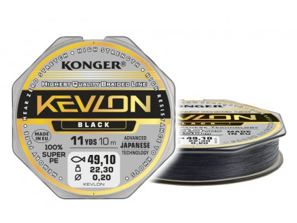 Pletenka kevlon x4 black 10m