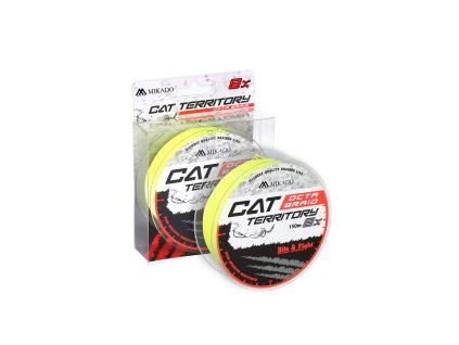 Pletená šňůra-cat territory octa braid - 0.40mm/39.8kg/300m - fluo