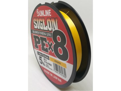 SUNLINE šňůra SIGLON PEx8 150m/5 Lbs/0,094 mm-OR
