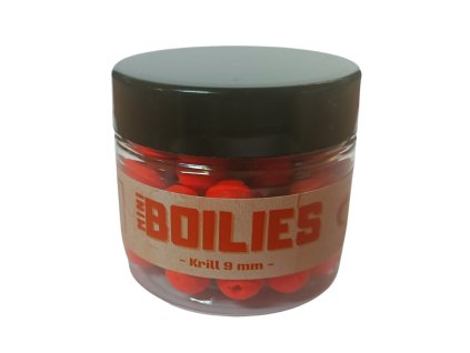 Mimóza Předvrtané mini boilies Krill 9 mm 100 ml