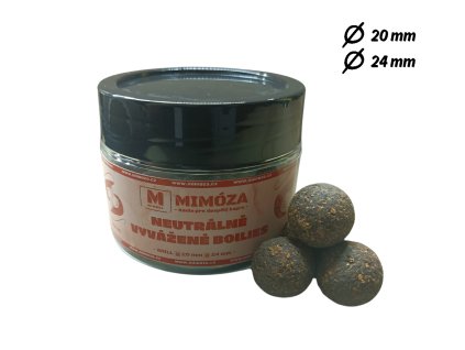 Mimóza Neutrálně vyvážené boilies Krill Průměr: 20 mm balení 250 ml