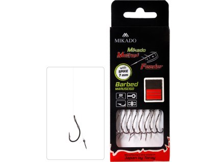 NÁVAZEC - MF - S JEHLOU - HÁČEK S PROTIHROTEM ČÍSLO 4 / VLASEC 0.28mm/10cm - 8 ks