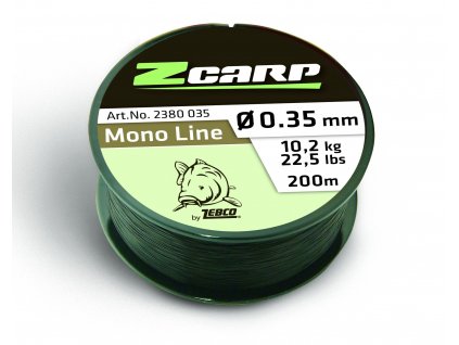 Zebco Ø 0,35mm Vlasec Z-Carp™ Mono Line D: 200m 10,2kg / 22,5lbs zelená