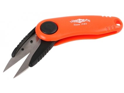 Nůžky na vlasec a pletenku skládací 105A (oranžové)