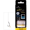 Kompletní návazce pro Method feeder  s háčky s protihrotem a uchycení pelet číslo.4 pletena šnura 0.16mm 10cm 8 ks