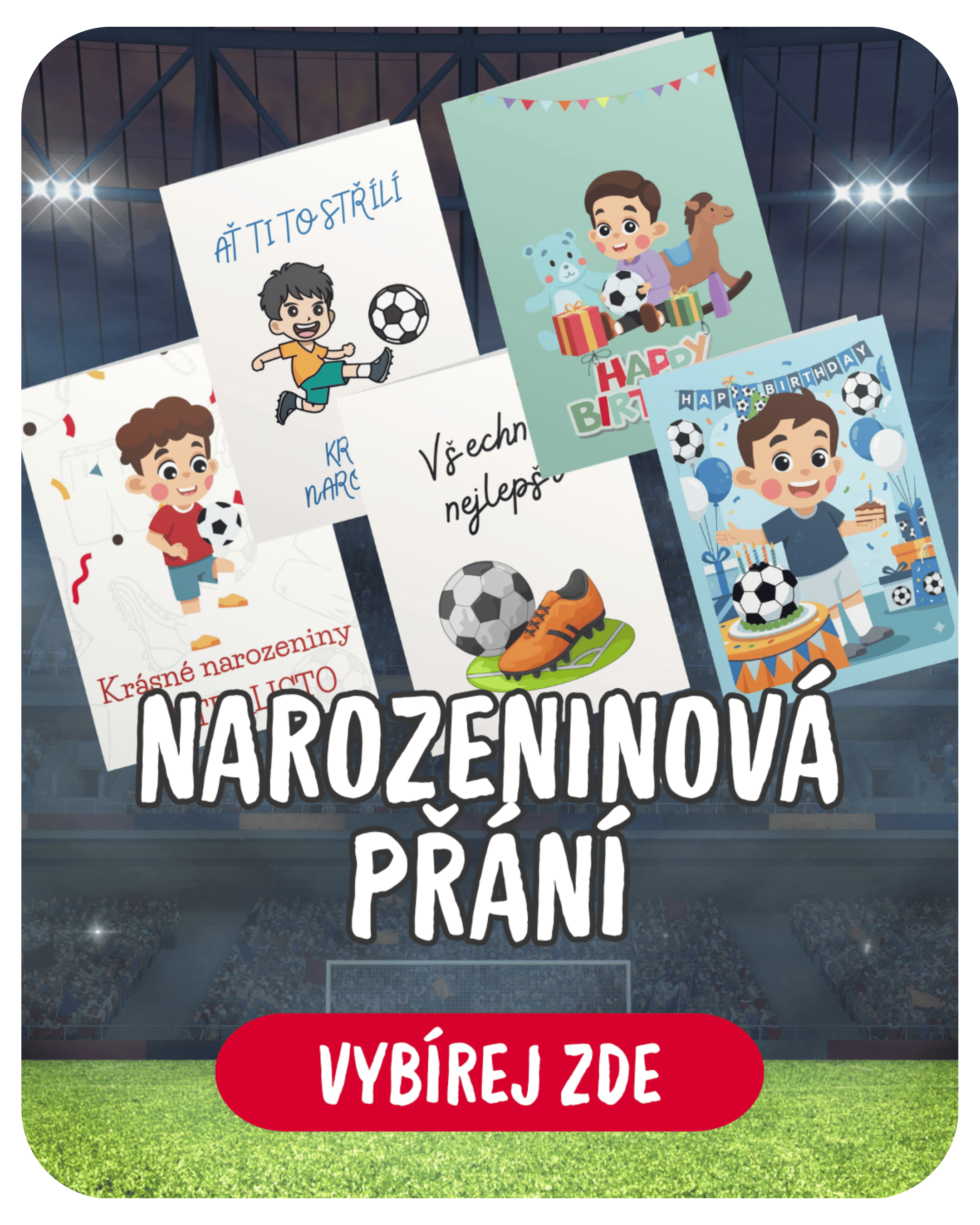 Fotbalová Narozeninová přání