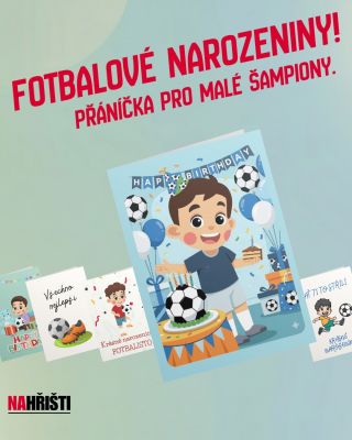 ⚽️Když je fotbal životní styl, musí tak vypadat i narozeniny. ⚽️🎂 Na e-shopu právě přistála nová kolekce přáníček pro...