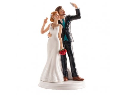 Svatební figurka na dort 20cm SELFIE