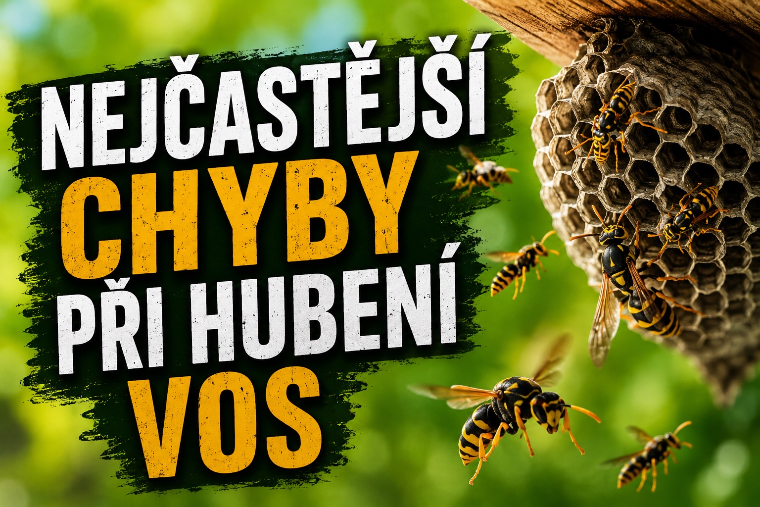 Nejčastější chyby při hubení vos: 15 omylů, kvůli kterým se vosy pořád vracejí