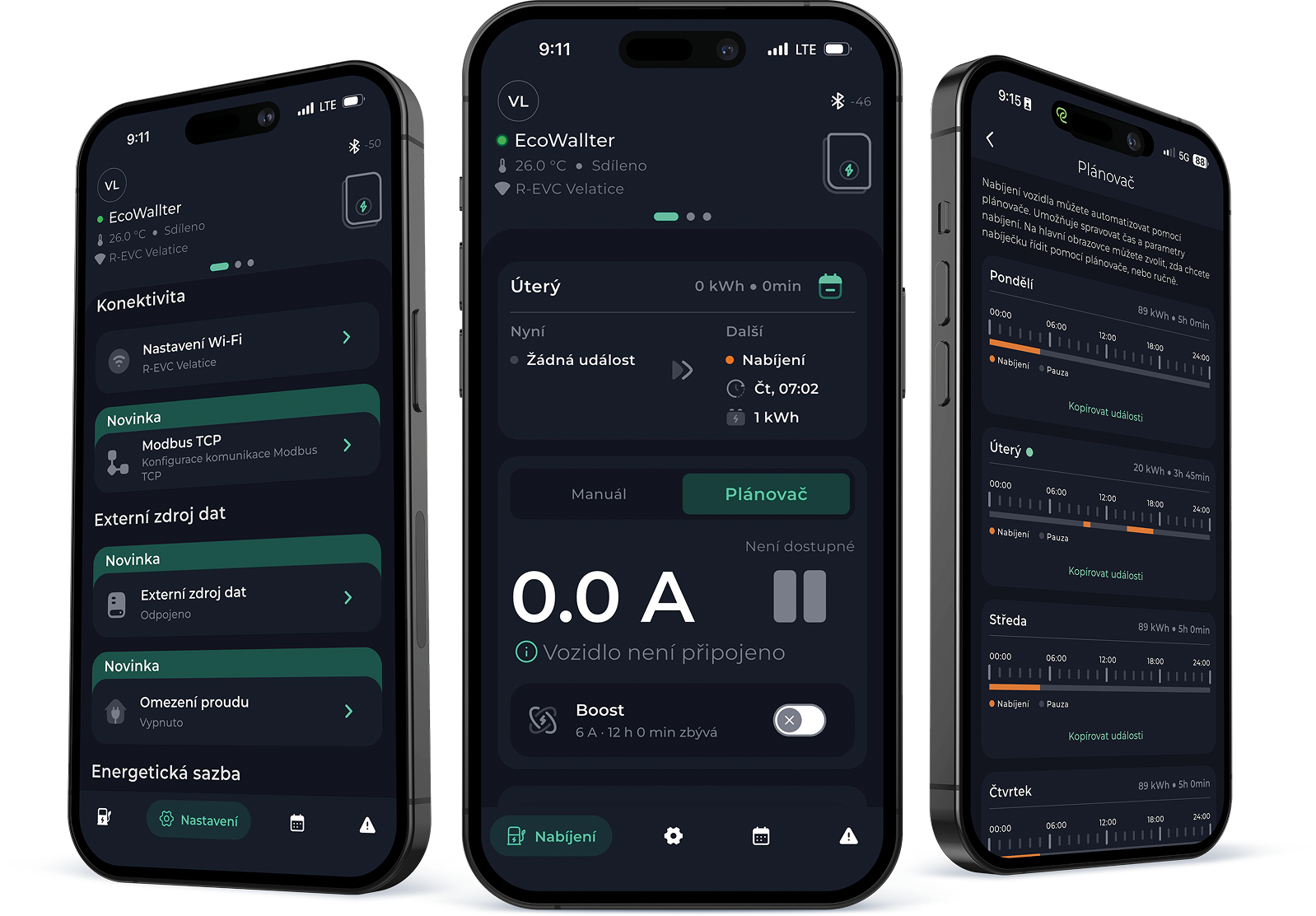 Mobilní aplikace EV-Manager