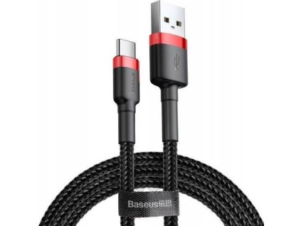 Nabíjecí a datový KABEL BASEUS USB-C 2A 2 m CATKLF-C91, red+black