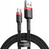 Nabíjecí a datový KABEL BASEUS USB-C 2A 2 m CATKLF-C91, red+black