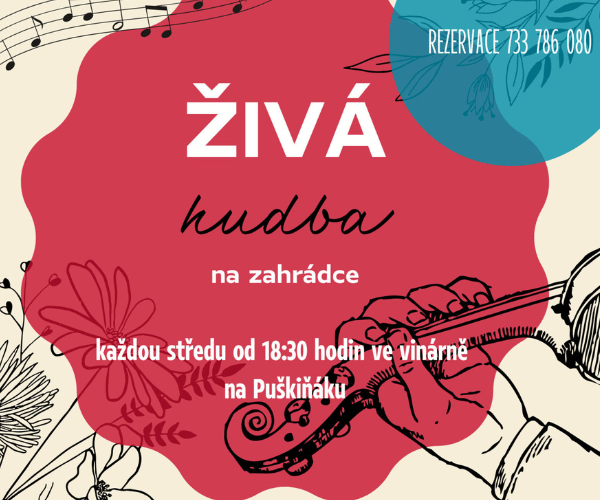 Živá hudba - každou středu - Bubeneč