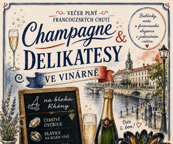 Champagne & ústřice & slávky.. 25/6 na Francouzské