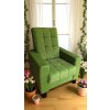 Křeslo Kamil prošívaný, zelený