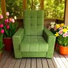 Křeslo Kamil prošívaný, zelený