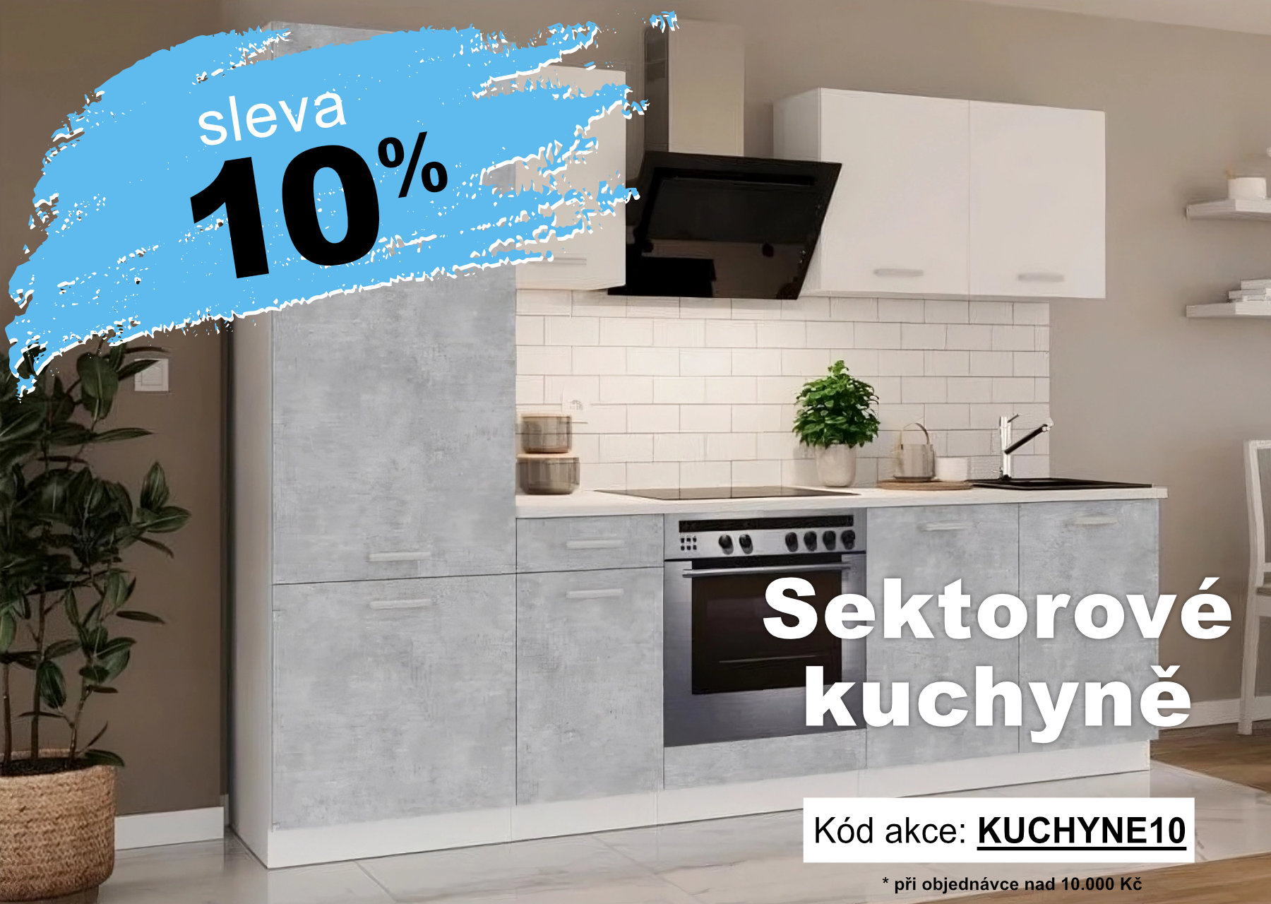 Sektorové kuchyně s 10% slevou