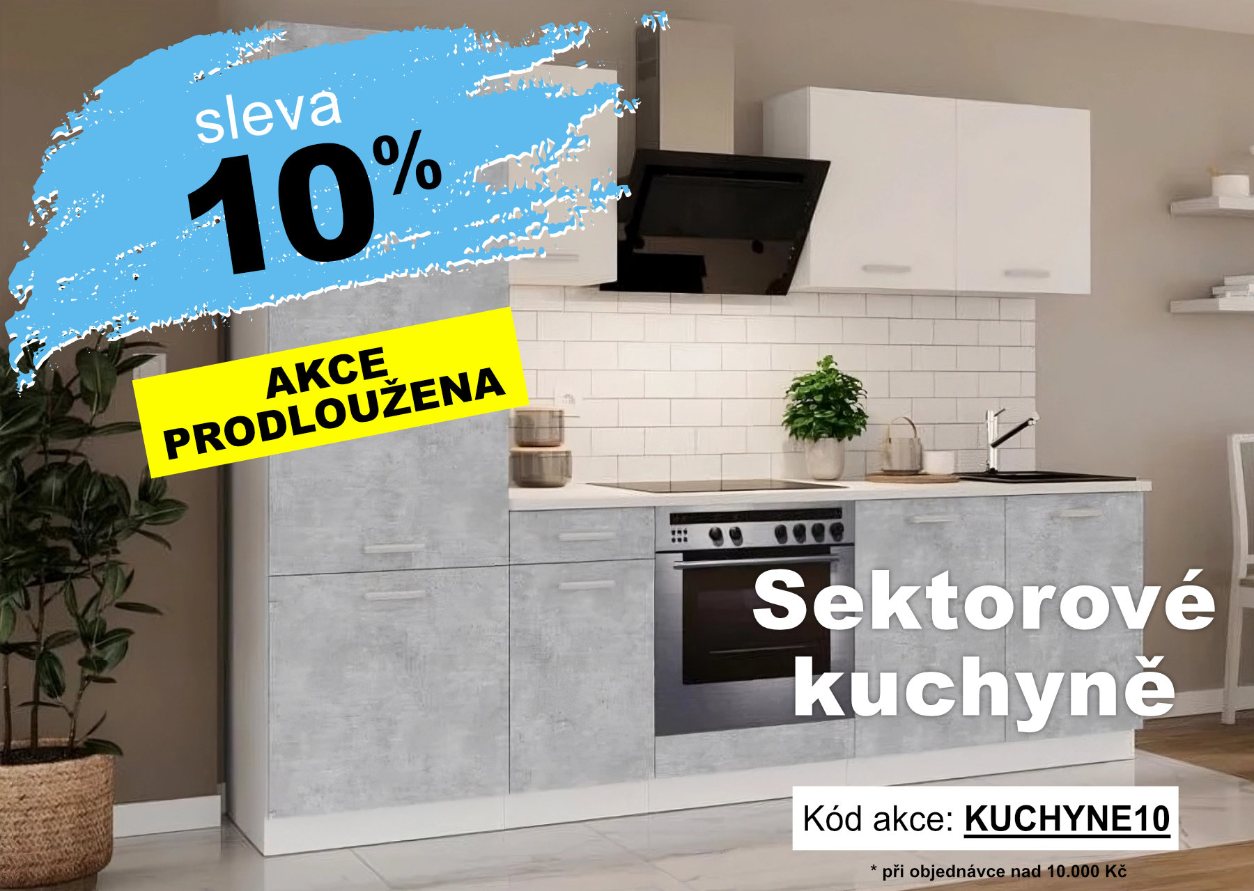 Sektorové kuchyně s 10% slevou