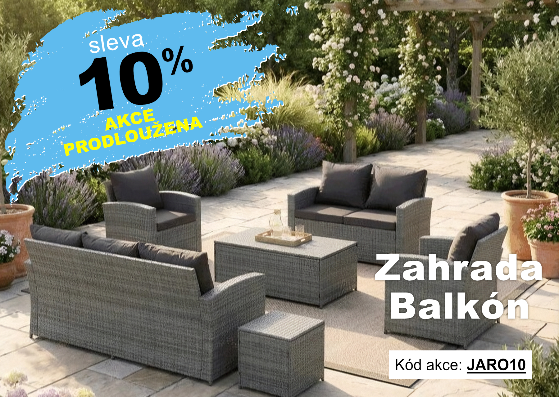 Zahradní nábytek se slevou 10%