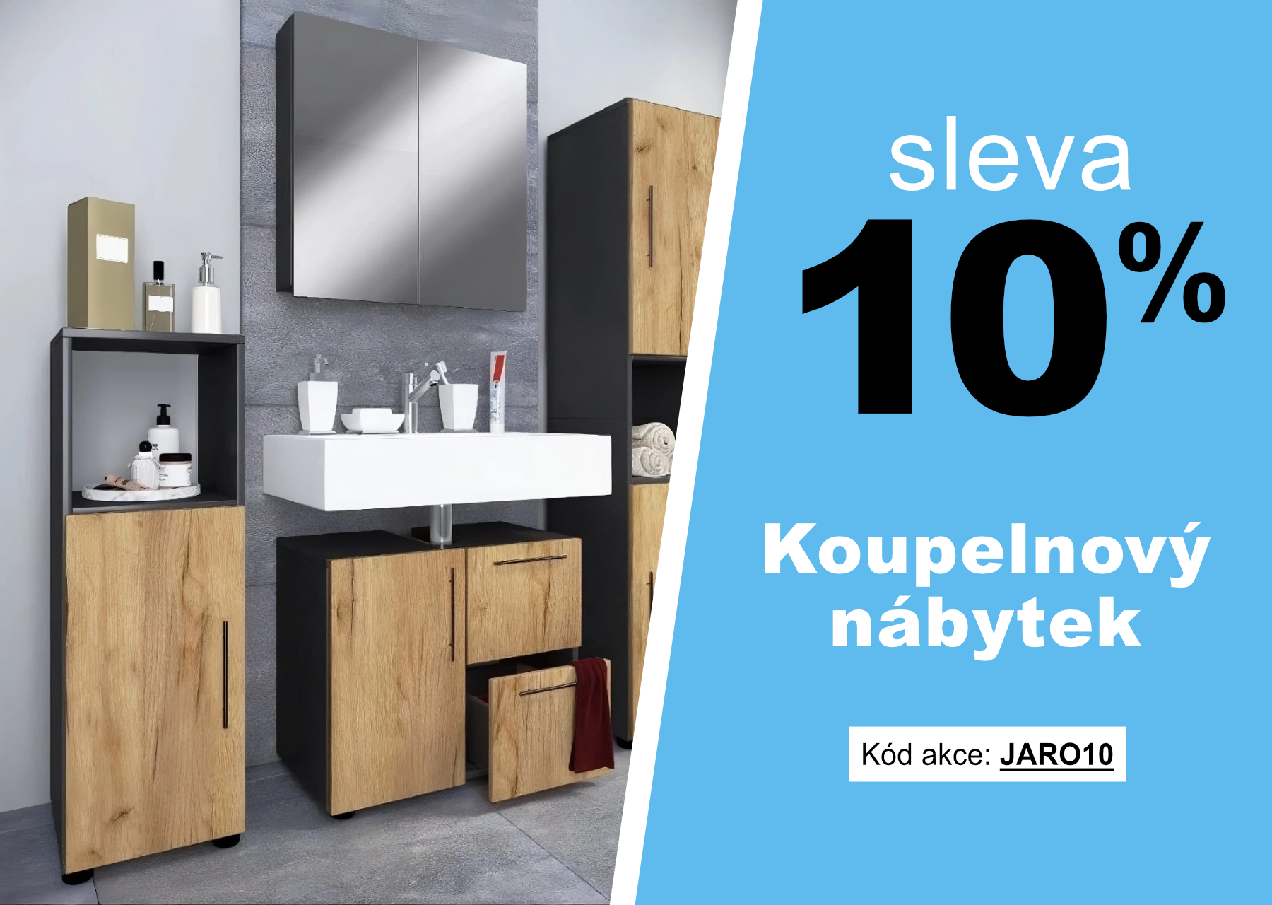 Koupelnový nábytek se slevou 10%