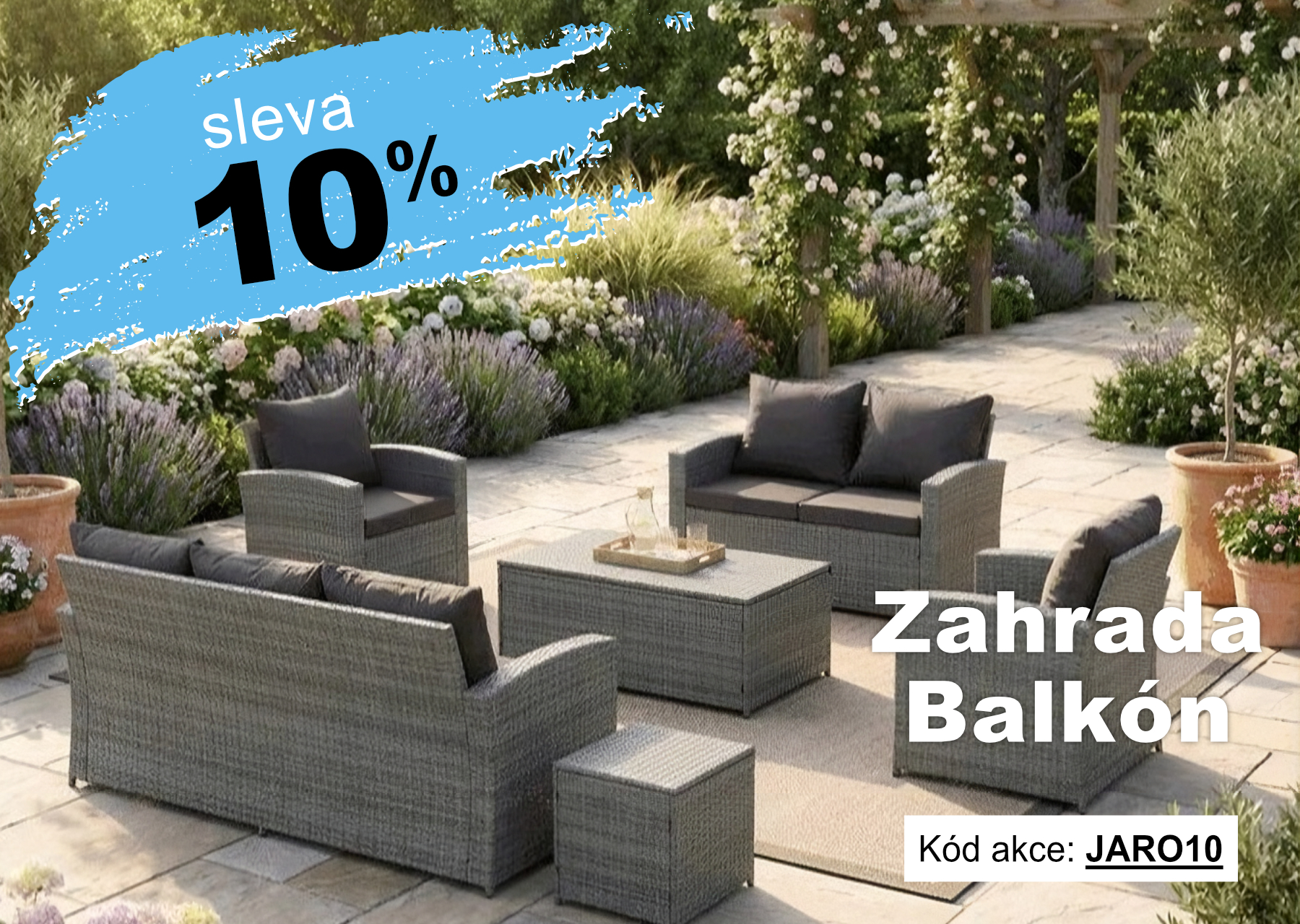 Zhradní nábytek se slevou 10%