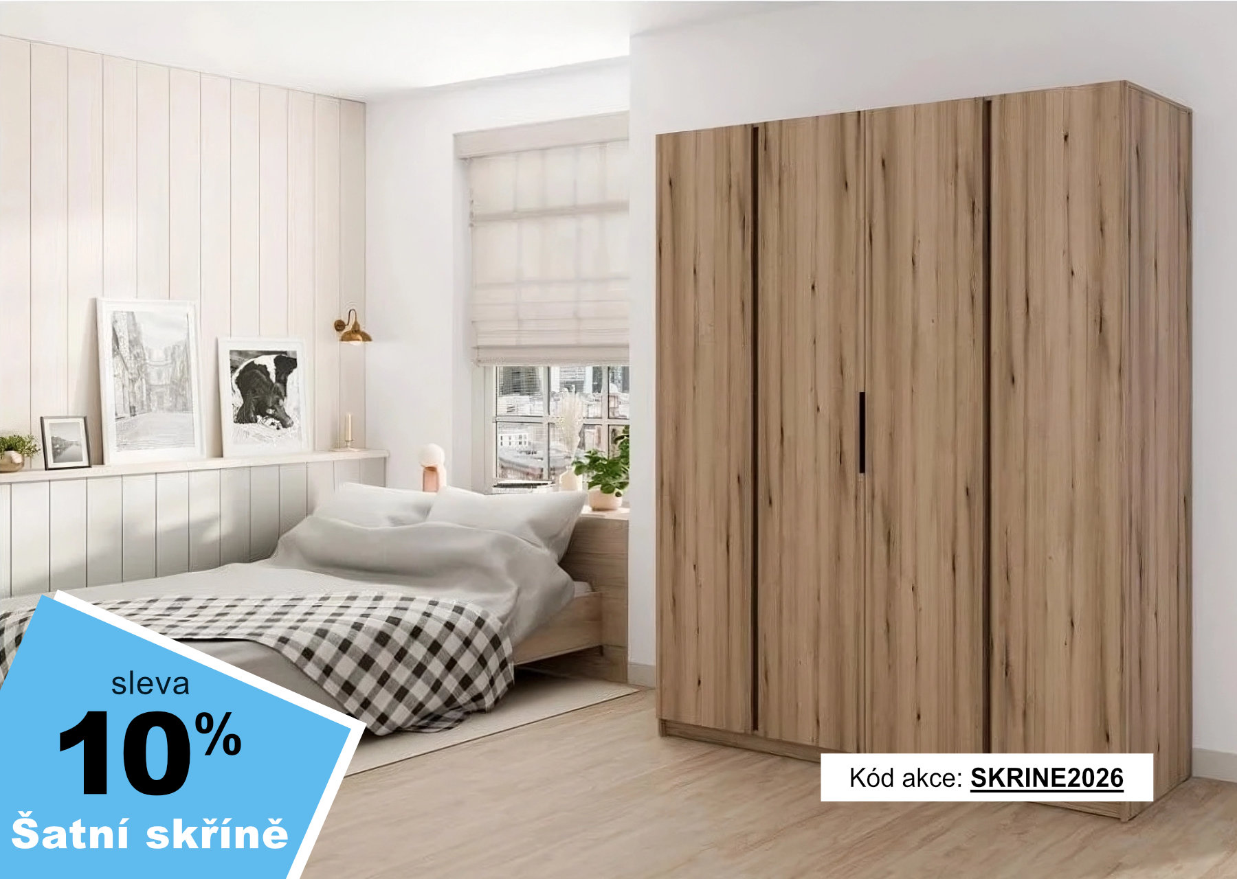 Šatní skříně se slevou 10 %