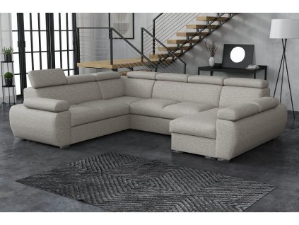 Sedací souprava Bodie U pravá světle šedá