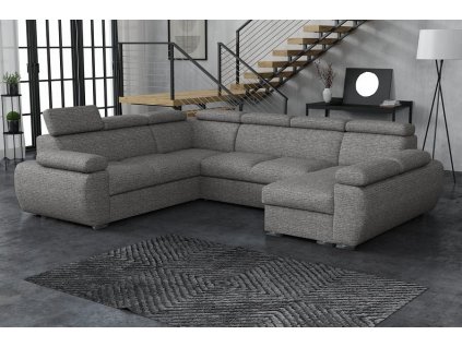 Sedací souprava Bodie U pravá šedá