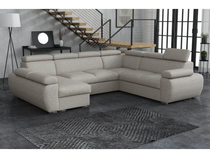 Sedací souprava Bodie U levá světle šedá