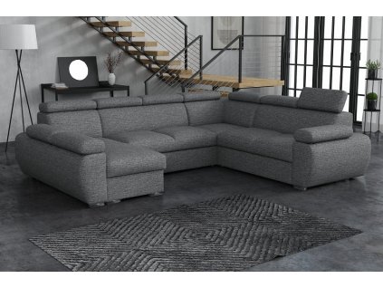 Sedací souprava Bodie U levá tmavě šedá