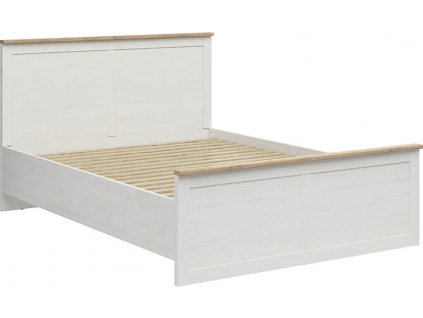 LOKSA LOZ/160/A BEZ ROŠTU A MATRACE  borovice bílá anderson