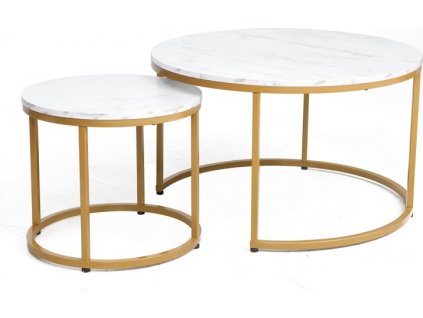 TRENDY DIEGO  sada 2kusy LAMINO BÍLÝ MRAMOR/NOHA ZLATÁ (S) (DIONBMAZL=1BALÍK) (K250-E)