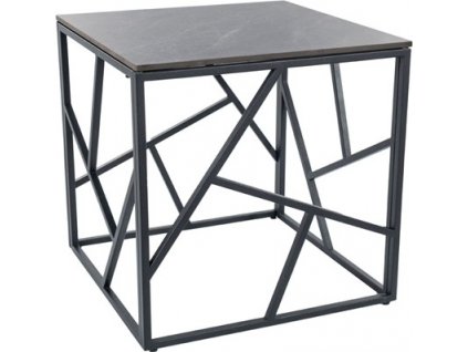 TRENDY ESKADAS B-konferenční stolek- DESKA KERAMIKA EFEK ŠEDÝ MRAMOR/KOV ČERNÝ (ESCADABIIISZC=2 BALÍKY) (S)(K150-E) NOVINKA