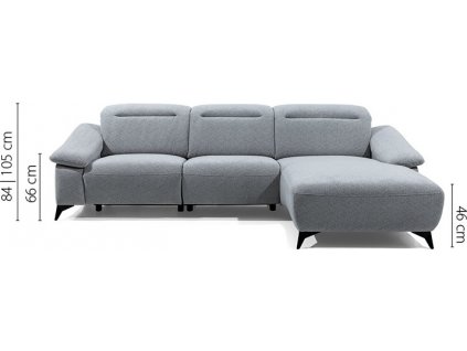 GALAXY - 1BL+1+OBP - PRAVÁ (GAPPA) sedací souprava , látka TMAVĚ ŠEDÁ  MISTERIO 90  kolekce (ST) - "STA" (K250-Z) NOVÁ LÁTKA