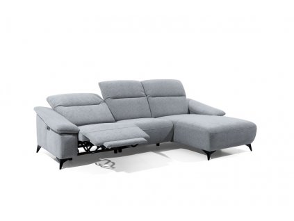 GALAXY - 1RECBL+1+OBP - S ELEKTRICKÝM RELAXEM- PRAVÁ (GAPPA-relax) sedací souprava , látka TMAVĚ ŠEDÁ  MISTERIO 90 - kolekce (ST) - "STA" (K250-Z) NOVÁ LÁTKA