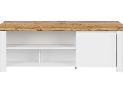 HOLTEN RTV1D bílá/dub wotan/bílý lesk   / 2BAL /