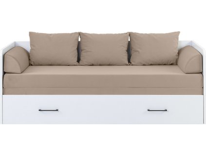 TETRIX LOZ/80/160 komplet bílý lesk POTAH CARBO MODONE 9702 (KPL) (korpus,matrace, 2 záhlavky,3 polštáře)   / 7BAL /