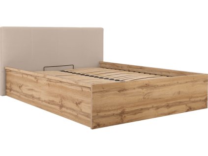 TETRIX LOZ/160/B/T S ČELEM  dub wotan/MODONE 9702 BEIGE  VČETNĚ ROŠTU BEZ MATRACE   / 4BAL /