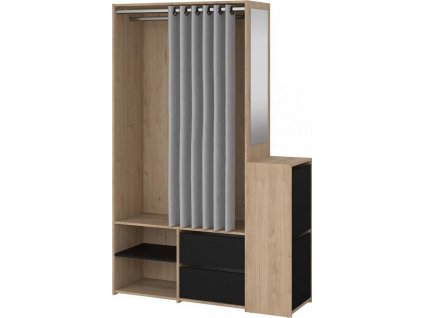 Skříň Harmony 173 jackson hickory/černá/šedá