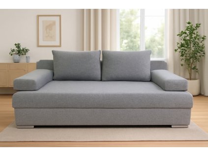 Pohovka Lucie II světle šedá zvýšená