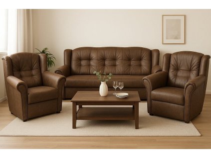 Sedací souprava Agáta 3f+1+1 tmavě šedá