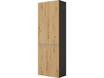 Koupelnová skříňka Noeli 2DD2K antracit/dub artisan