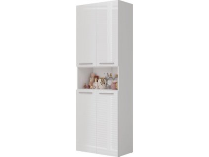 Koupelnová skříňka Noeli 2DK2K bílá/bílý lesk