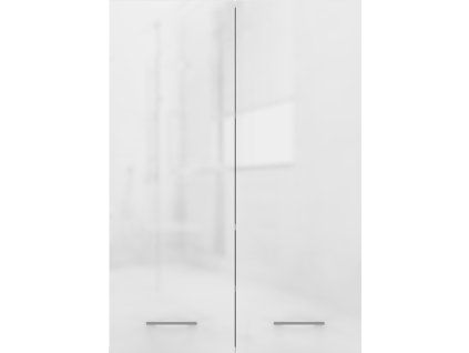 Závěsná koupelnová skříňka Pema 2DD MINI bílý lesk