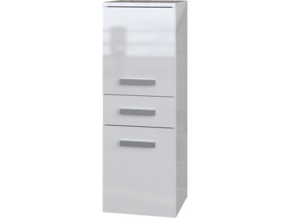 Koupelnová skříňka Noeli V 2D1S bílá/bílý lesk