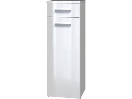 Koupelnová skříňka Noeli V 1D1S bílá/bílý lesk